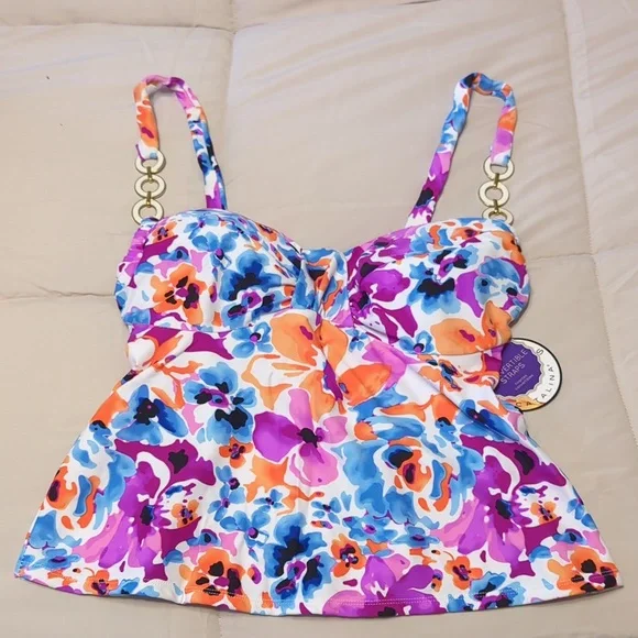 Catalina Swim Tankini Top Size 16W - Picture 1 of 11